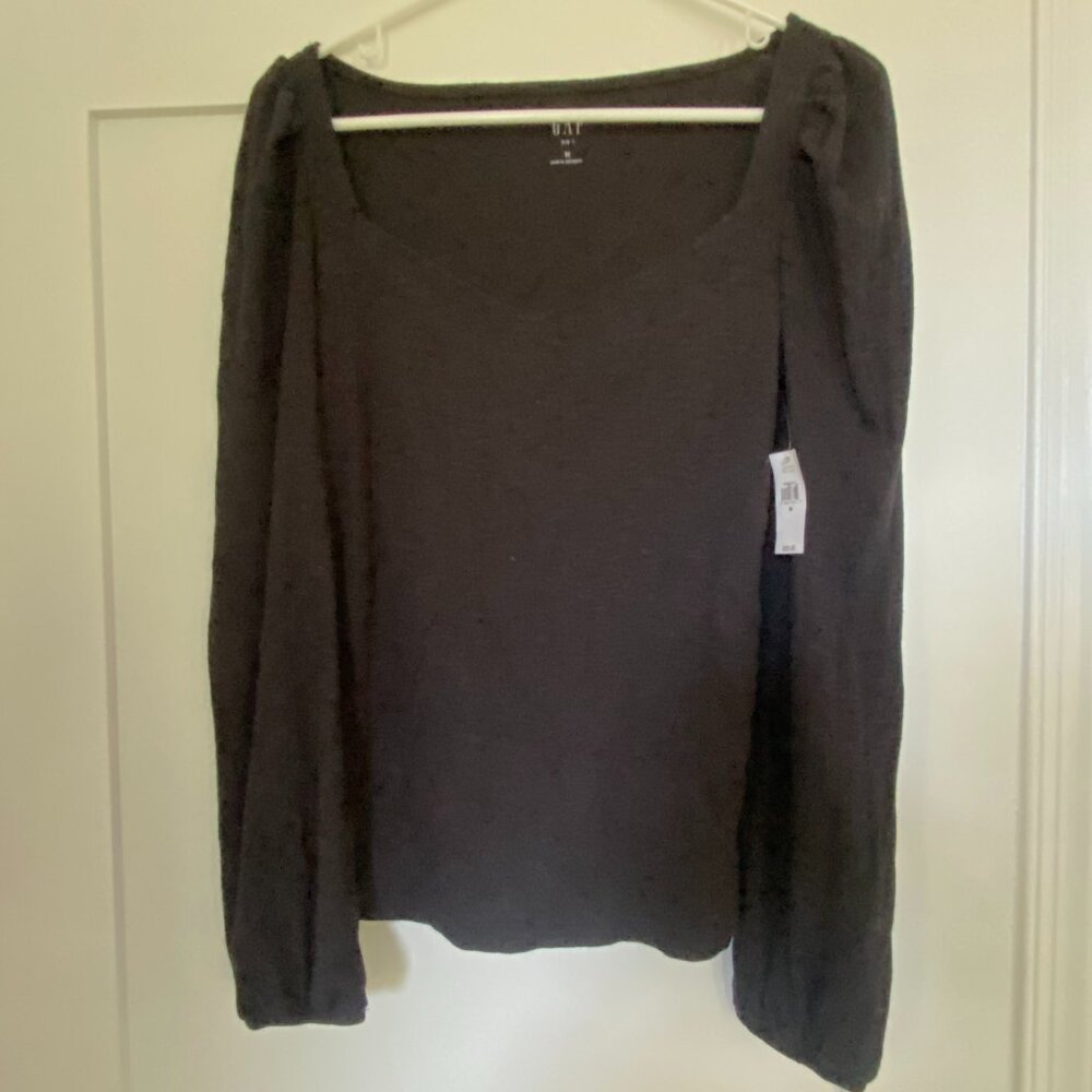 NWT GAP Long Sleeved Black Top